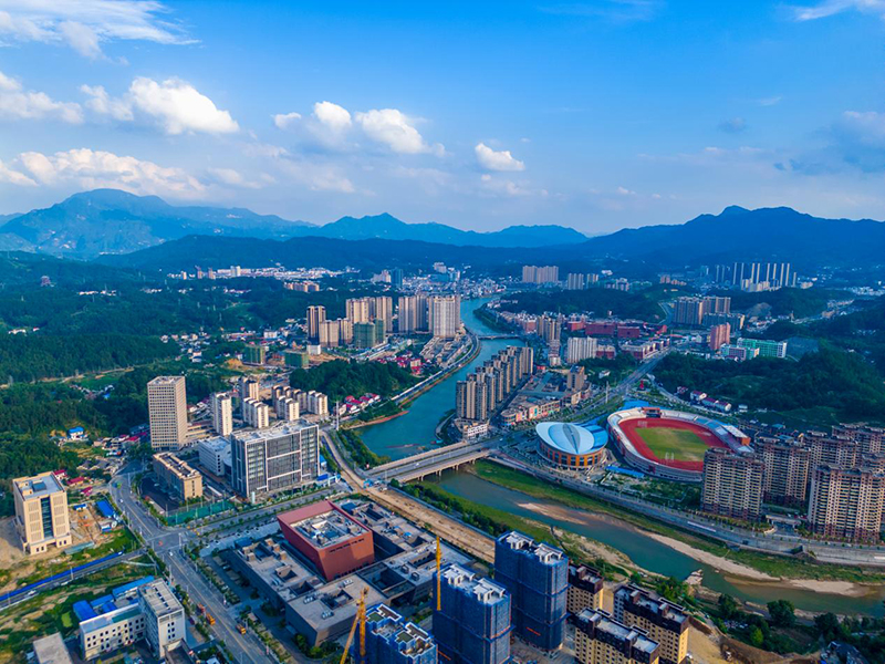 俯瞰岳西。岳西縣委宣傳部供圖