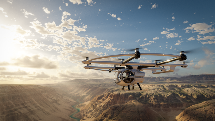 多旋翼eVTOL飛行器ZG-ONE“鵲飛”。圖源:零重力飛機工業(yè)微信公眾號